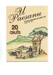 U Paesanu 20 oeufs Poules élevées en plein Air Code 1 sur l´oeuf