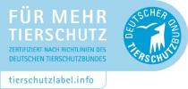 DEUTSCHER TIERSCHUTZBUND FÜR MEHR TIERSCHUTZ ZERTIFIZIERT NACH RICHTLINIEN DES DEUTSCHEN TIERSCHUTZBUNDES tierschutzlabel.info