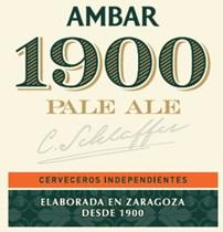 AMBAR 1900 PALE ALE C. Schlaffer CERVECEROS INDEPENDIENTES ELABORADA EN ZARAGOZA DESDE 1900