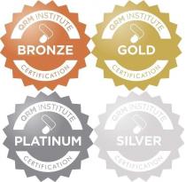 QRM INSTITUTE BRONZE CERTIFICATION/ QRM INSTITUTE GOLD CERTIFICATION/ QRM INSTITUTE PLATINUM CERTIFICATION/ QRM INSTITUTE SILVER CERTIFICATION