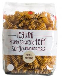 G GAROFALO LEGUMI GRANO SARACENO TEFF SORGO AMARANTO MAIS FONTE DI PROTEINE FUSILLI SENZA GLUTINE