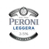 QUALITA SUPERIORE BIRRA PERONI ROMA DAL 1846 PERONI LEGGERA 3.5% ITALIANA