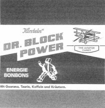 Kirstein DR. BLOCK POWER ENERGIE BONBONS THE AVIATOR CANDY Mit Guarana, Taurin, Koffein und Kräutern.