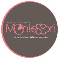 Boutique documents Montessori plaisir d'apprendre, bonheur de comprendre