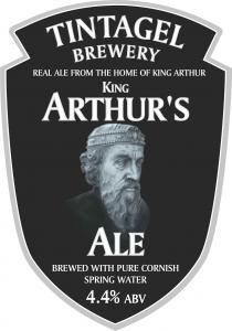 TINTAGEL BREWERY REAL ALE FROM THE HOME OF KING ARTHUR KING ARTHUR’S ALE BREWED WITH PURE CORNISH SPRING WATER