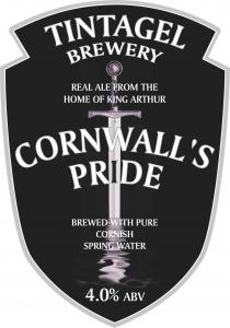 TINTAGEL BREWERY REAL ALE FROM THE HOME OF KING ARTHUR CORNWALL’S PRIDE BREWED WITH PURE CORNISH SPRING WATER