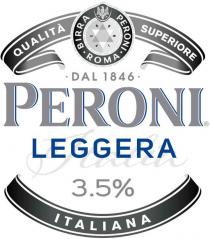 QUALITA SUPERIORE BIRRA PERONI ROMA DAL 1846 PERONI LEGGERA 3.5% ITALIANA