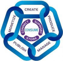 CONSUME SUPPORT STORE CONNECT PRODUCE MANAGE PUBLISH MONETIZE CREATE