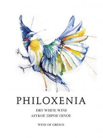 PHILOXENIA DRY WHITE WINE ΛΕΥΚΟΣ ΞΗΡΟΣ ΟΙΝΟΣ WINE OF GREECE