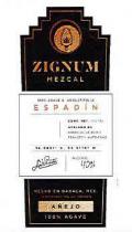 ZIGNUM MEZCAL ESPADIN AÑEJO