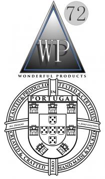 WP wonderful products 72 planted & produced tested & certified hand made & packed created & crafted in portugal faro all designs by joao gouveia