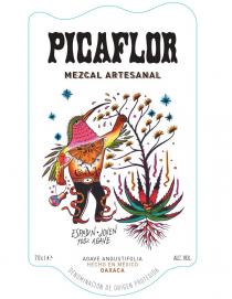 MEZCAL PICAFLOR OAX ARTESANAL JOVEN 100% AGAVE