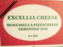 EXCELLIA CHEESE MOZZARELLA/PIZZACHEESE SHREDDED 70/30 6 x 2kg