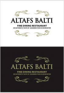 Altafs balti fine dining restaurant an authentic taste of kashmiri food in Worcester