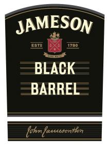 JAMESON BLACK BARREL estd 1780 Sine Metu John Jameson & Son