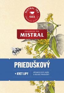 EXCLUSIVE TEA MISTRAL PRIEDUŠKOVÝ +KVET LIPY DÝCHACIE CESTY, KAŠEĽ A BOĽAVÉ PRIEDUŠKY PREMIUM QUALITY since 1955