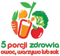 5 porcji zdrowia owoc, warzywo lub sok