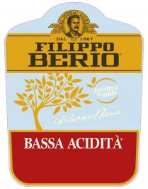 FILIPPO BERIO Estratto a freddo BASSA ACIDITA’ F.po BERIO & Co. LUCCA TRADE MARK DAL 1867