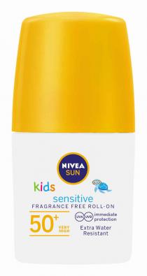 NIVEA SUN KIDS SENSITIVE FRAGRANCE FREE ROLL-ON 50+