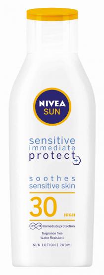 NIVEA SUN SENSITIVE IMMEDIATE PROTECT SOOTHES SENSITIVE SKIN 30