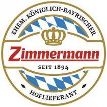 Zimmermann SEIT 1894 EHEM. KÖNIGLICH-BAYRISCHER HOFLIEFERANT