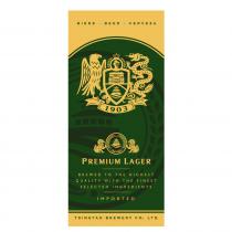 BIERE BEER CERVEZA 1903 PREMIUM LAGER BREWED TO THE HIGHEST QUALITY WITH THE FINEST SELECTED INGREDIENTS IMPORTED TSINGTAO BREWERY CO., LTD.