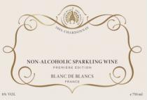 BLANC DE BLANCS France non-alcoholic sparkling wine premium edition 100% Chardonnay Produced by MRG Wines Ab 0% vol 750ml