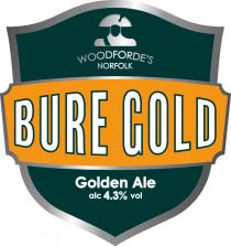 WOODFORDE'S NORFOLK BURE GOLD Golden Ale alc 4.3% vol