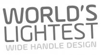 WORLD'S LIGHTEST WIDE HANDLE DESIGN