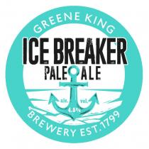 GREENE KING ICE BREAKER PALE ALE ALC. VOL. 4.5% BREWERY EST. 1799