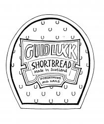 GUID LUCK SHORTBREAD Made in Scotland HORSESHOES AND NAILS