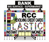 BANK BIG SURFACE - SUPERMARKET RCC REVOLVING CREDIT CARDS PLASTIC INSTANT MONEY ENTRY EXIT