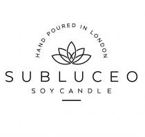 hand poured in london subluceo soy candle