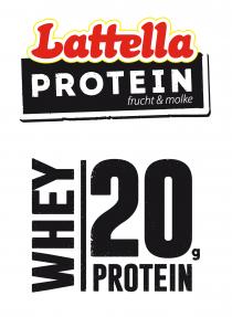 LATTELLA PROTEIN frucht&molke WHEY 20g PROTEIN