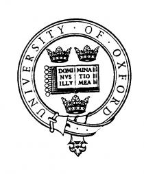 UNIVERSITY. OF. OXFORD DOMI NVS ILLV MINA TIO MEA