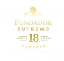 ESTD 1730 FUNDADOR SUPREMO AGED IN 18 YRS OLD OLOROSO SHERRY CASKS