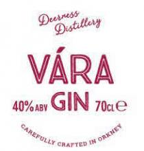 Deerness Distillery Vára Gin CAREFULLY CRAFTED IN ORKNEY