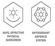 SAFE, EFFECTIVE PHYSICAL SUNSCREEN ANTIOXIDANT DEFENCE SYSTEM