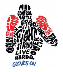 Gloves on Mind Control battle hit attack defend fight no pain puncher strong live hard power slip fast bang respect boom boom hit bang energy