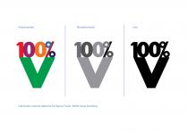 100%V polychromatic Monochromatic Line submission artwork reference for Raynor foods 100%V range branding