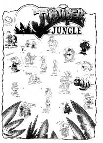 JUNIPER JUNGLE; TERRIBLE TYRE; MAURICE + MENACING MYNAH; CHEEKY MONKEYS; MASTER COR; LITTLE MISS CHIEF; MASTER BLIMEY; NURSE HIPPOPOTAMUS; BERTIE BALL; JUDY JELLYBEANBUSH; MERVIN the MONKEY; PIFF-PAFF THE PUFFIN; VICTOR THE VULTURE; TOBY TURTLE; OC THE DO