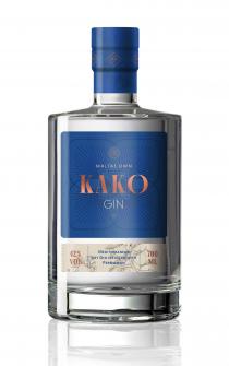 MALTAS OWN KAKO GIN * 42% MEDITERRANEAN DRY GIN DISTILLED WITH 700 VOL PERSIMMON ML