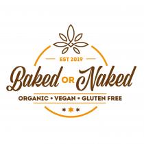 EST 2019 BAKED OR NAKED ORGANIC . VEGAN . GLUTEN FREE