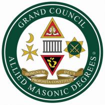 GRAND COUNCIL ALLIED MASONIC DEGREES HOMINUM DEUS PROPOSITA CONSTITUIT