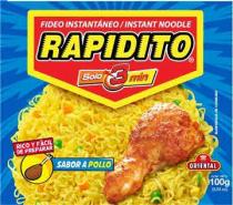 FIDEO INSTANTÁNEO/INSTANT NOODLES RAPIDITO ORIENTAL