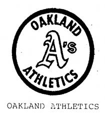 OAKLAND A's ATHLETICS OAKLAND ATHLETICS