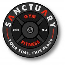 GYM SANCTUARY 20 KG 45 LB FITNESS YOUR TIME, THIS PLACE