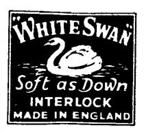 WHITE SWAN SOFT AS DOWN INTERLOCK MADE IN ENGLAND