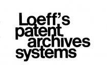 Loeff's patent archives systems