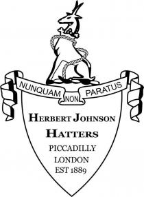 NUNQUAM NON PARATUS HERBERT JOHNSON HATTERS PICCADILLY LONDON EST 1889